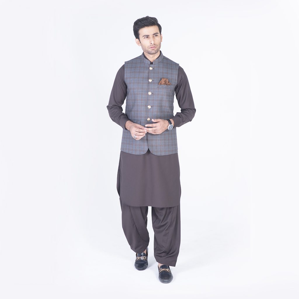 shalwar kameez with waistcoat