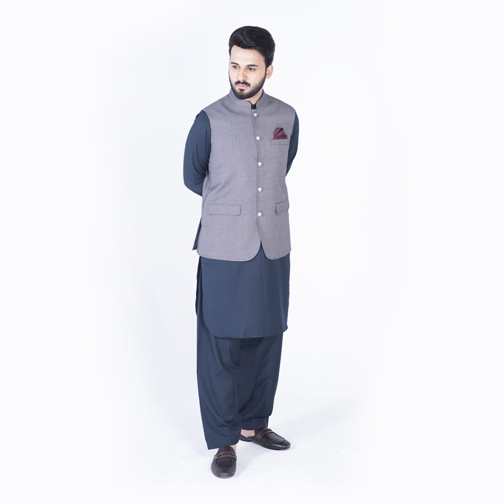 waistcoat with shalwar kameez