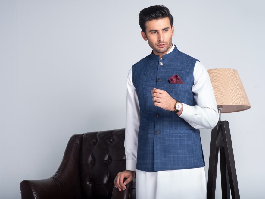 Shalwar kameez and waistcoat by Dandy Designs