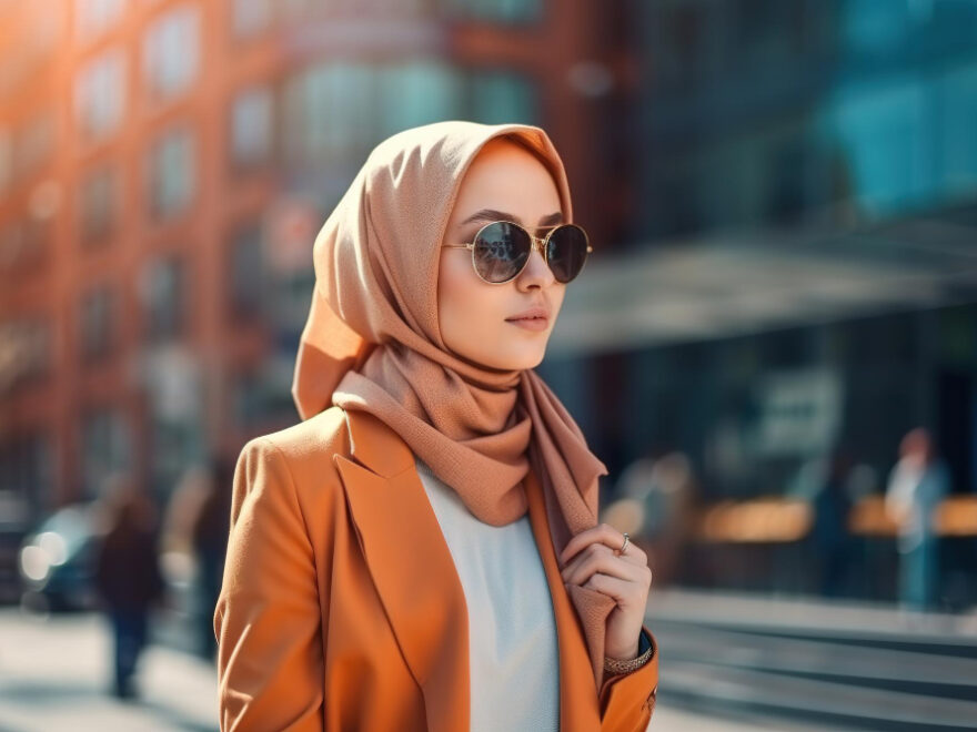 Klassischer Hijab aus Satin