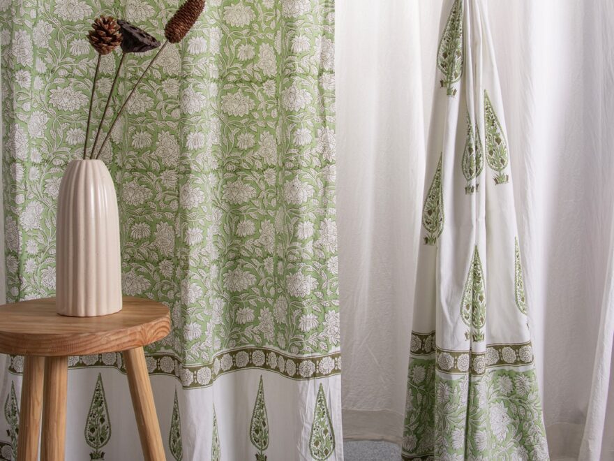 Luxuriate Your Living Space: Hand Block Printed Curtains for Sophisticated Decor