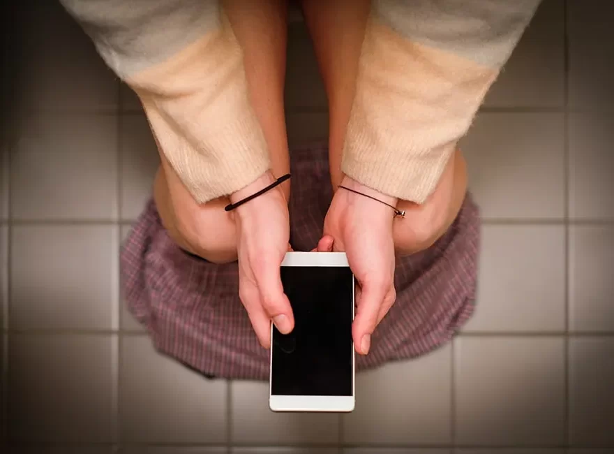 mobile use side effects in toilet